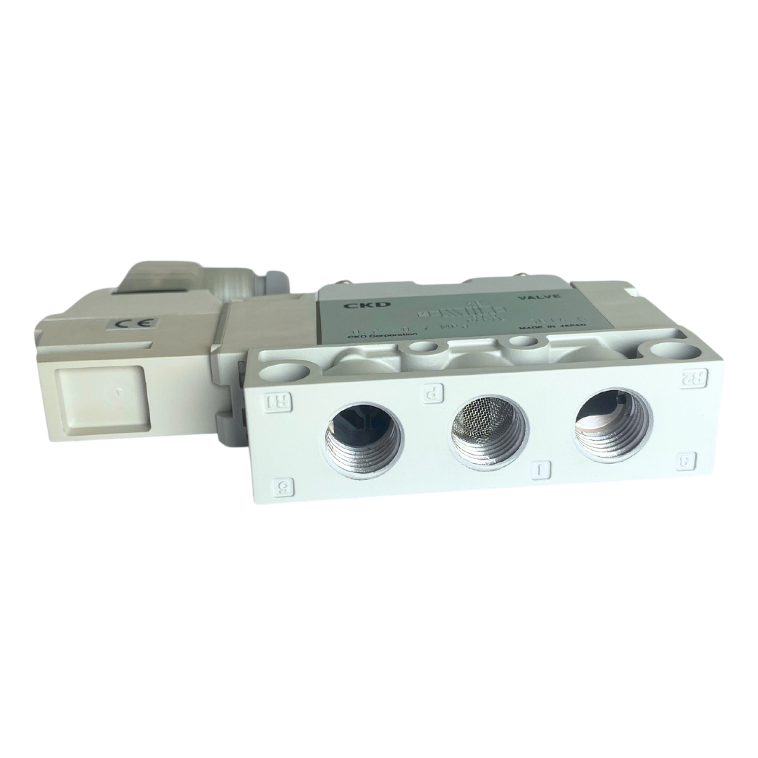 Electro válvula neumática 5/2 Mono estable Marca CKD Modelo 4GA
