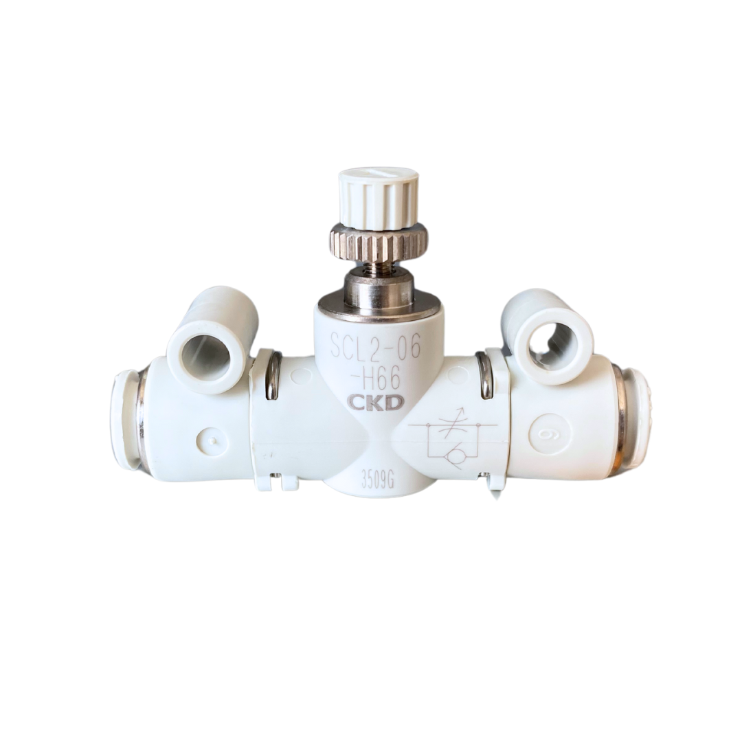 Regulador de caudal recto para manguera milimétrica Marca CKD
