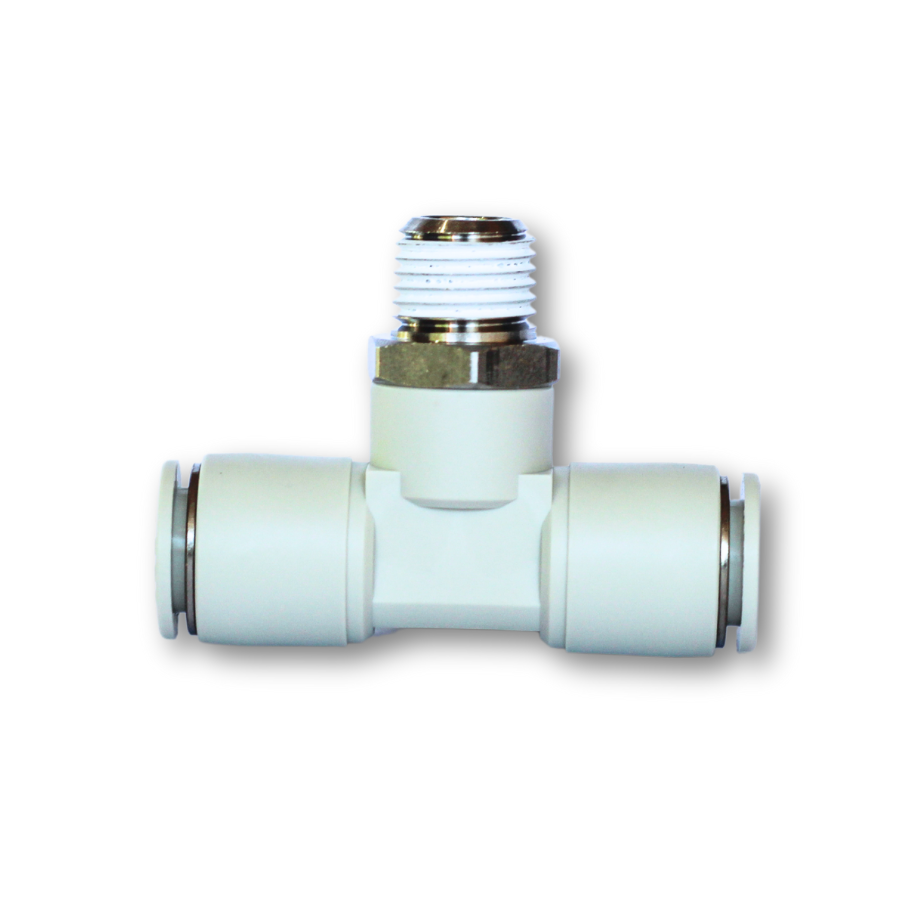 Set de 10 piezas Conexión Neumática Tee con rosca macho al centro milimétrica Marca CKD